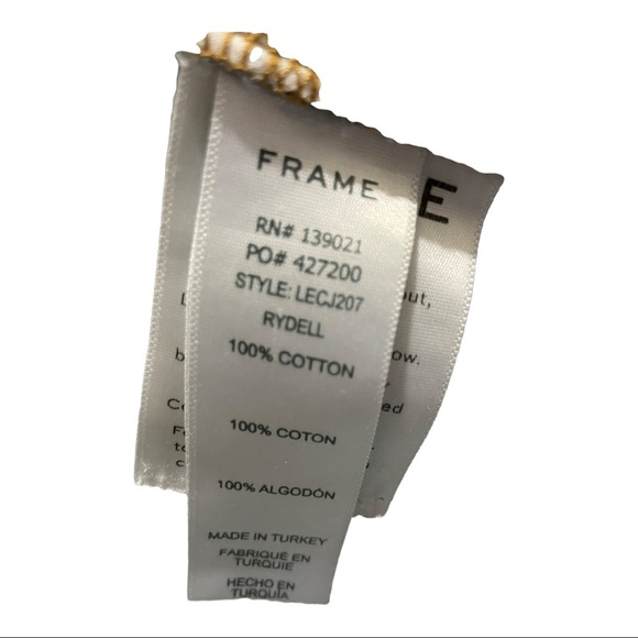 Frame le embroidery boyfriend jean size 28 flipped cuffed distressed denim - Picture 14 of 14